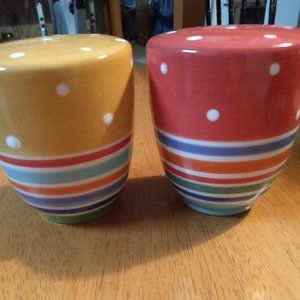 Big, Bold Color Salt and Pepper Shakers